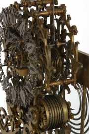 19th C. Brass Double Fusee Skeleton Clock