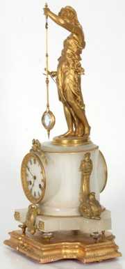 French Figural Mystery Swinger Clock