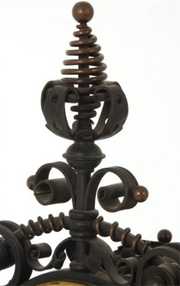 Wrought Iron Double Dial Mantle Clock