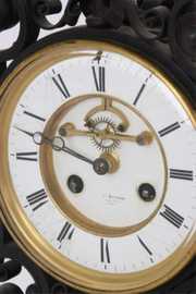 Wrought Iron Double Dial Mantle Clock