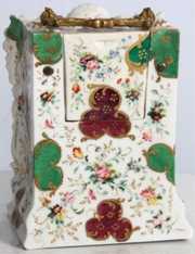 French Porcelain Silk Thread Carriage Clock