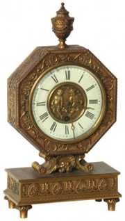 Chelsea Brass Repousse Mantle Clock