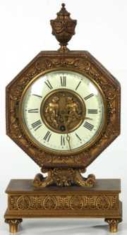 Chelsea Brass Repousse Mantle Clock