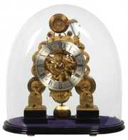 Brass Triple Fusee Skeleton Clock