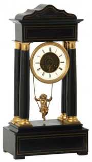 Unusual French Empire Cherub Swinger Clock