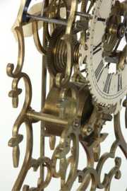 Single Fusee Brass Skeleton Clock