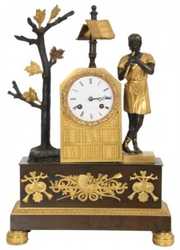 A. Duminil French Bronze Silk Thread Clock