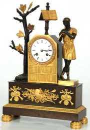 A. Duminil French Bronze Silk Thread Clock