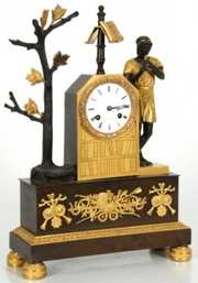 A. Duminil French Bronze Silk Thread Clock