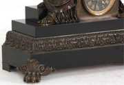 Figural Marble & Bronze Mantle Clock