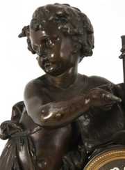 Lg. French Figural Mantle Clock