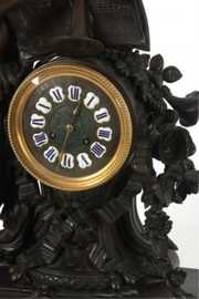 Lg. French Figural Mantle Clock