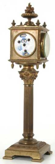 Miniature Bronze 4 Dial Tower Clock