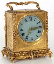Gilt Brass Illuminated Dial Carriage Clock