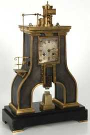 French Industrial Steam Hammer Clock Set