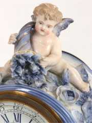 3 pc. Meissen Blue & White Porcelain Clock Set