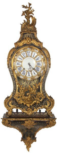 Thuillier Boulle & Brass Inlaid Bracket Clock