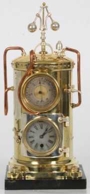 French Industrial Vertical Boiler Clock