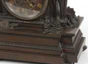 Figural Bronze Mantle Clock