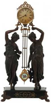 Ansonia Double Figural Swing Clock
