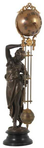 Ansonia Fisher Figural Swing Clock