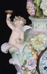 3 Pc. Meissen Porcelain Clock Set