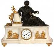 Marble & Bronze Mantle Clock