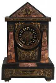 E. Lourdelet Egyptian Revival Mantel Clock