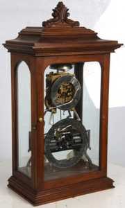 Replica Ithaca Double Dial Boxed Skeleton Clock