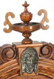 Ansonia Oak Mantle Clock  Monarch w/ Alarm