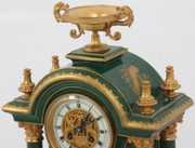 French Porcelain 4 Column Mantle Clock