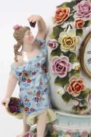 Porcelain Figural Mantle Clock
