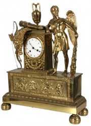 Bronze Amour Silk Thread Mantle Clock