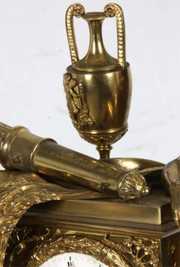 Bronze Amour Silk Thread Mantle Clock