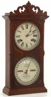 Ithaca No. 10 Double Dial Calendar Clock