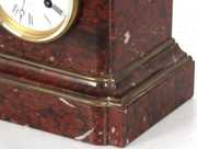 Tiffany & Co. Rouge Marble Mantle Clock