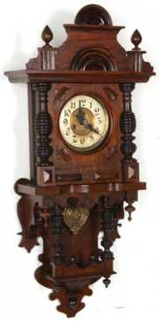 Friedrich Mauthe Walnut Wall Regulator