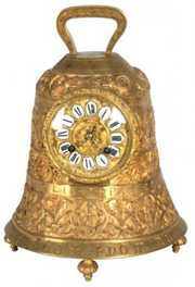 Japy Freres Bronze Bell Mantle Clock