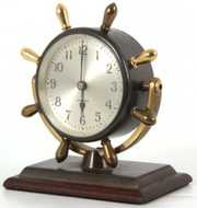 Brass Chelsea Ship’s Wheel Desk Clock