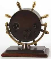 Brass Chelsea Ship’s Wheel Desk Clock