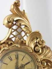 20th Century Gilt Carved Cartel Clock