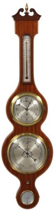 J.E. Caldwell Mahogany Clock & Barometer