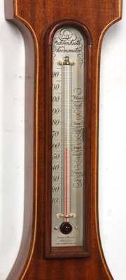 J.E. Caldwell Mahogany Clock & Barometer