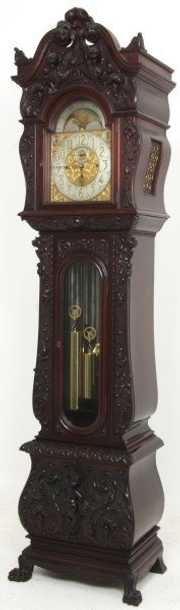 Jos. Jennens Mahogany Horner Grandfather Clock