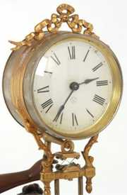 Ansonia Figural Fisher Mystery Swinger Clock