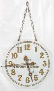 Glass Dial Pendant Mystery Bank Clock