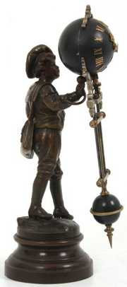 Aug. Moreau Figural Mystery Swing Clock