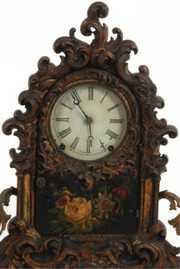 N. Batchelor Iron Front Girandole Mantle Clock