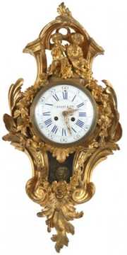 Tiffany & Co. Gilt Bronze Cartel Clock