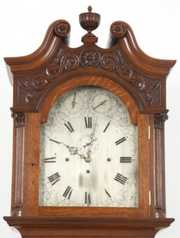 English 8 Tube Oak Grandfather Clock